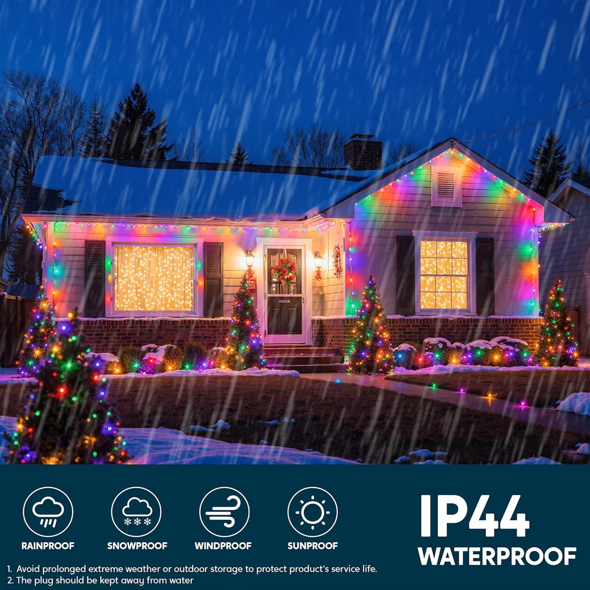 Joiedomi Multicolor String Lights – Child and Pet Friendly Bedroom Decor with Cool-to-Touch Bulbs and Auto Shutoff Remote