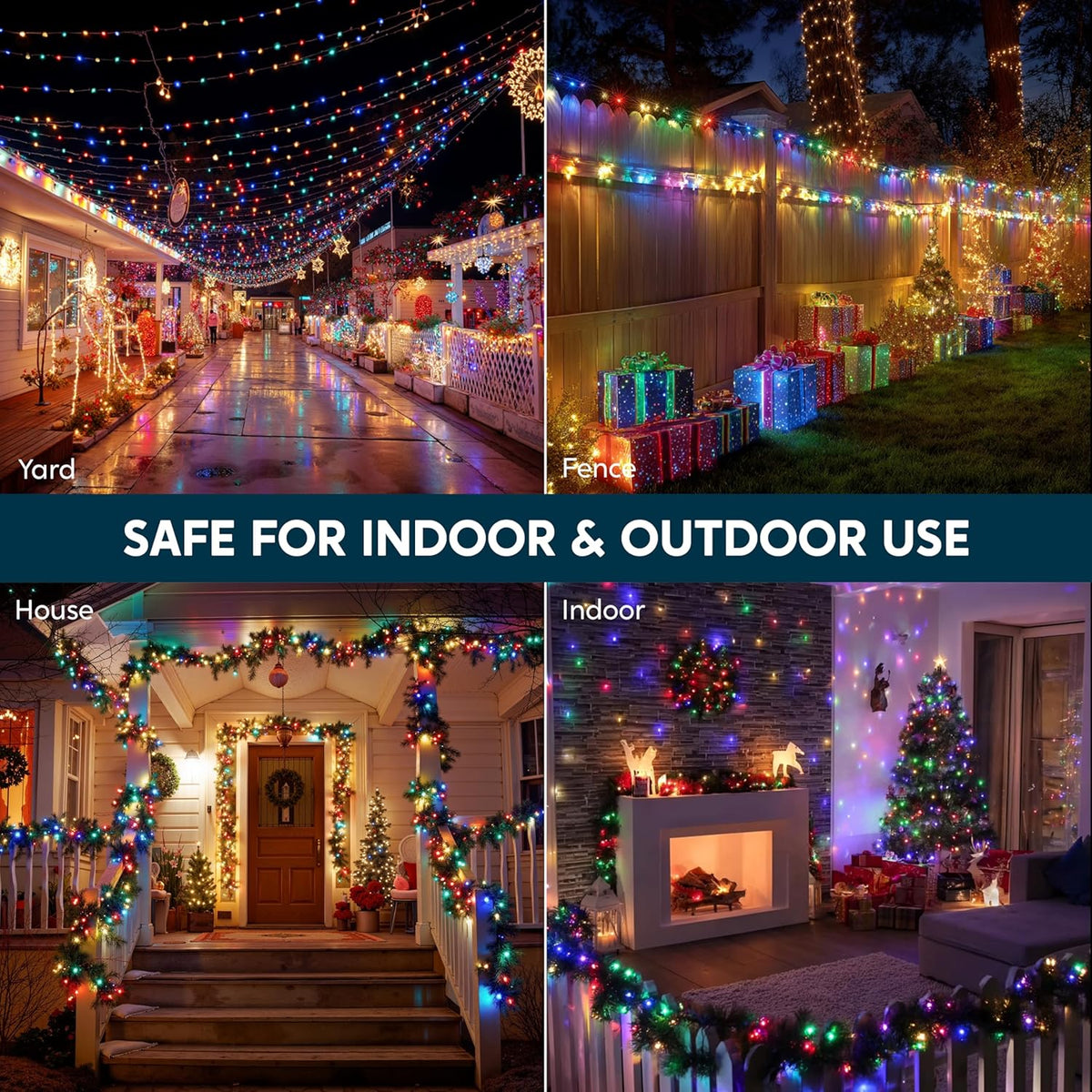 Joiedomi Multicolor String Lights – Child and Pet Friendly Bedroom Decor with Cool-to-Touch Bulbs and Auto Shutoff Remote