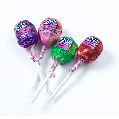 JOLLY RANCHER Filled Pops Assorted Fruit Lollipops, 100-Count Gift Box for Grandchildren and Stocking Stuffer Holiday Surprise