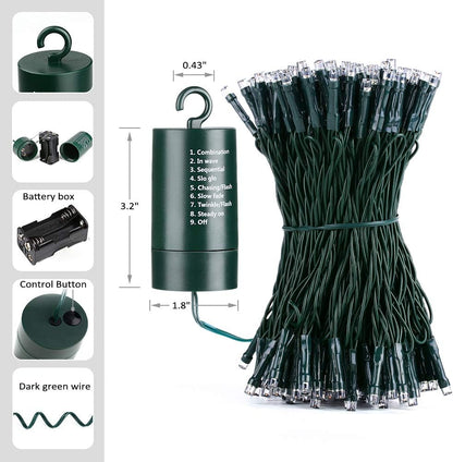 Joomer Portable Fairy Lights – Backyard Party and Wedding Tent Decor, Cordless 66ft 200 LED with 8 Modes