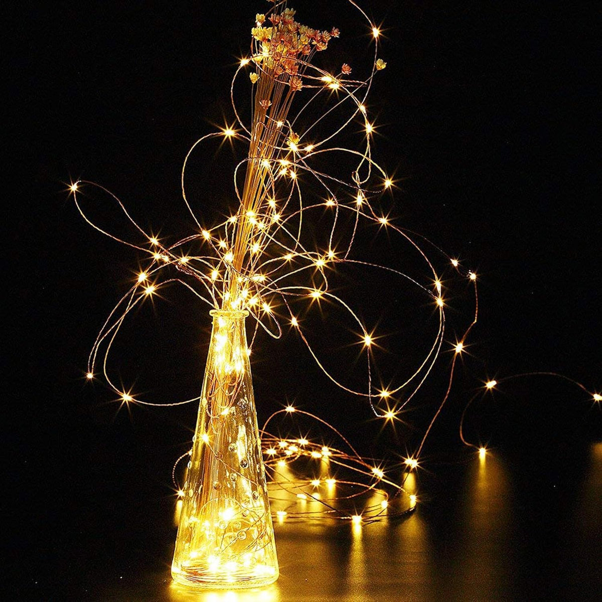 Joomer Starry Lights Battery Operated – Housewarming Gift for Friends, Warm White Room Decor with Timer