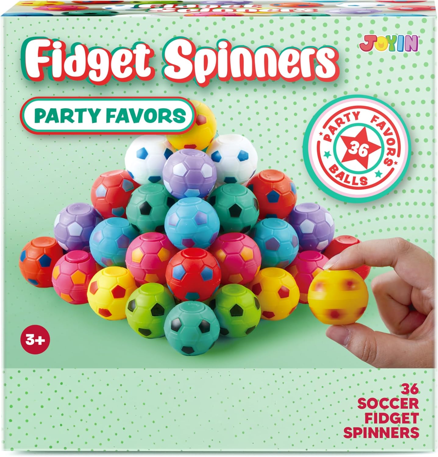 JOYIN 36-Pack Kid-Safe Fidget Spinners – Non-Sharp, Smooth Design for Safe Play Around Children