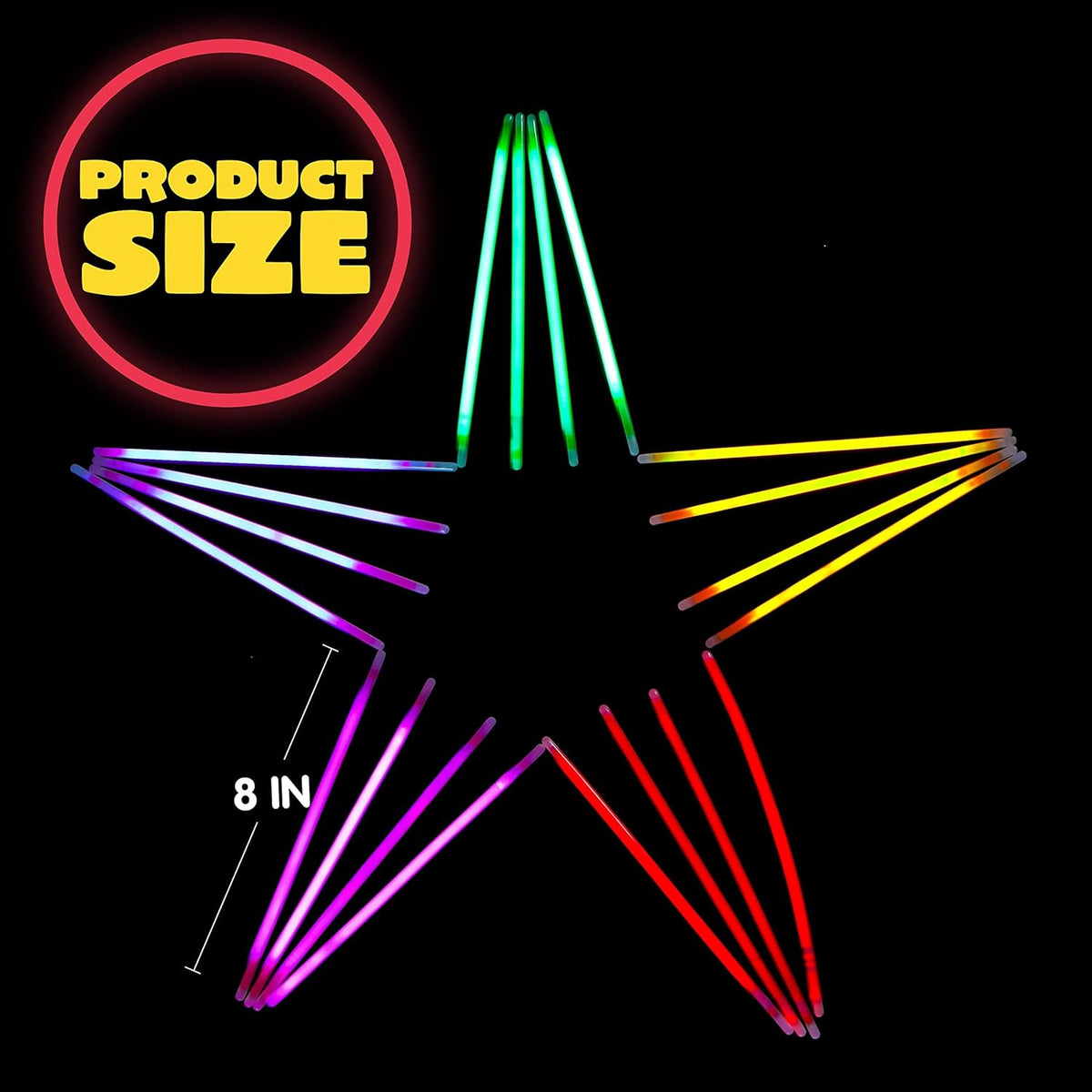 JOYIN Glow Sticks Bulk 144 Pcs – Portable Glow in the Dark Bracelets for Patio Parties, Pool Nights, and Outdoor Concerts