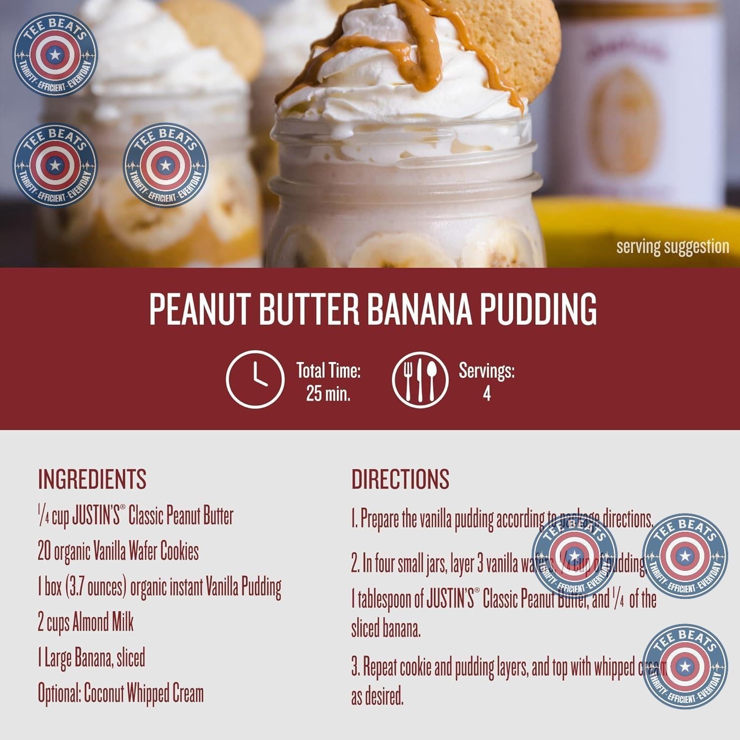Justin’s Classic Peanut Butter Creamy – Portable Hiking Trail Fuel for Active Adventurers