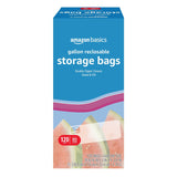 Amazon Basics Reclosable Gallon Food Storage Bags – Leak Resistant Bag for Backpacks Coolers and Car Trips
