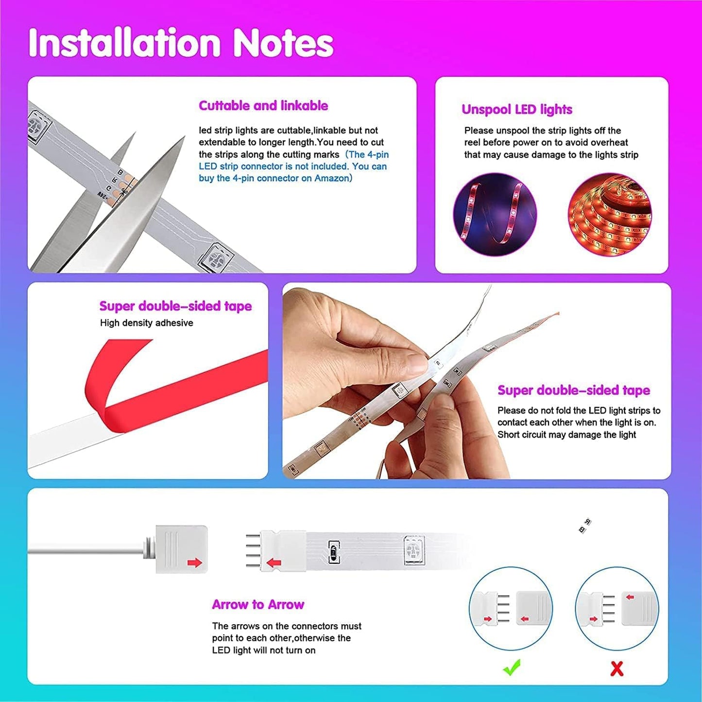 Keepsmile LED Strip Lights Cool to the Touch RGB Lighting for Kids Room and Playroom, App-Controlled Color Changing Strip