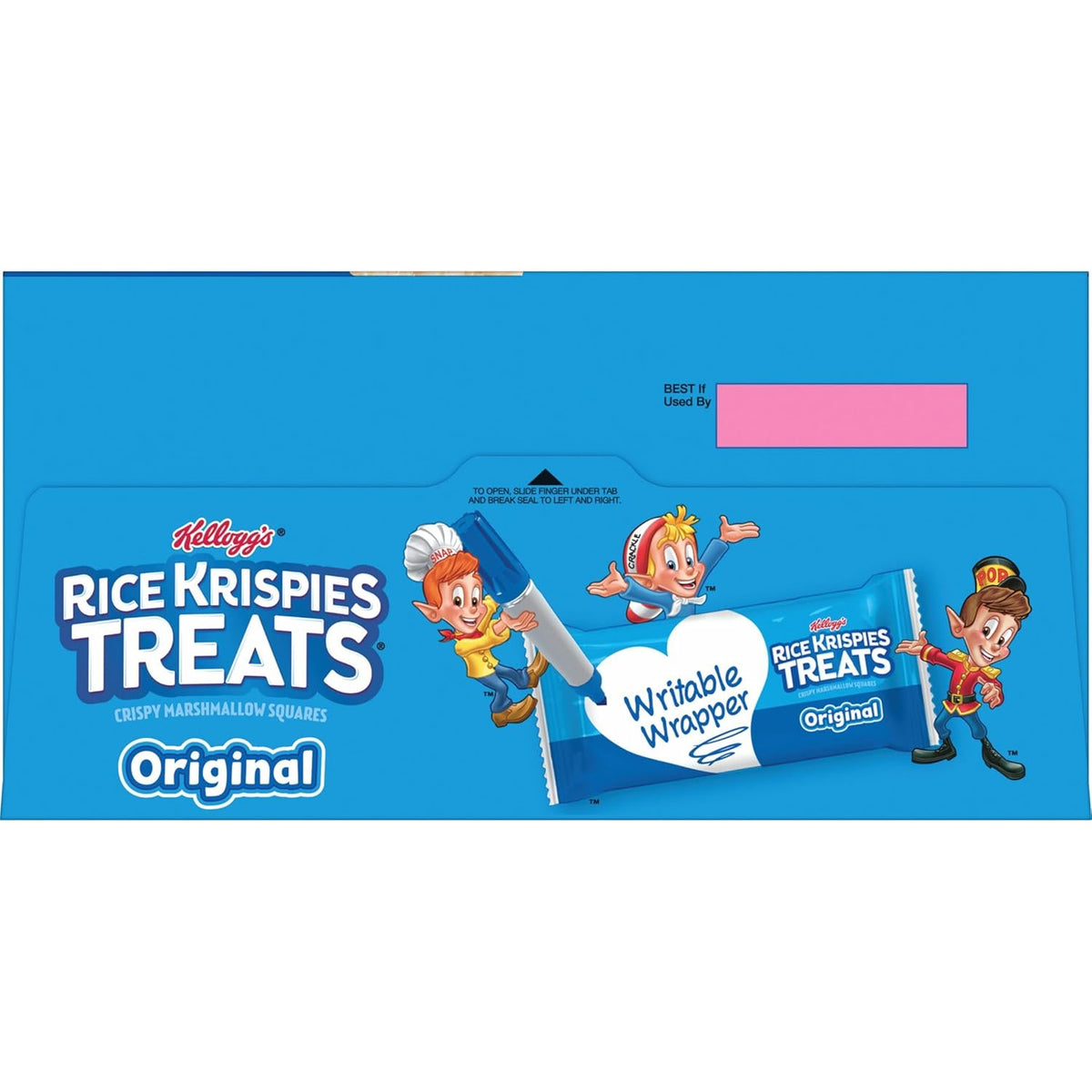Kellogg's Rice Krispies Treats Crispy Marshmallow Squares – Workplace Break Room Snack Bars for Busy Professionals, 16 Count