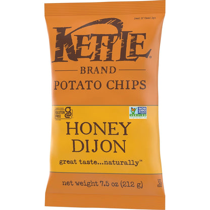 Kettle Brand Potato Chips Honey Dijon Kettle Chips, 7.5 Oz – Portable Snack for Camping and Road Trips