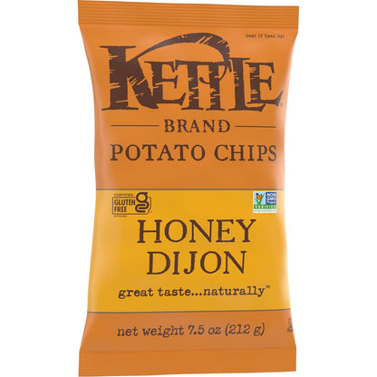 Kettle Brand Potato Chips Honey Dijon Kettle Chips, 7.5 Oz – Portable Snack for Camping and Road Trips
