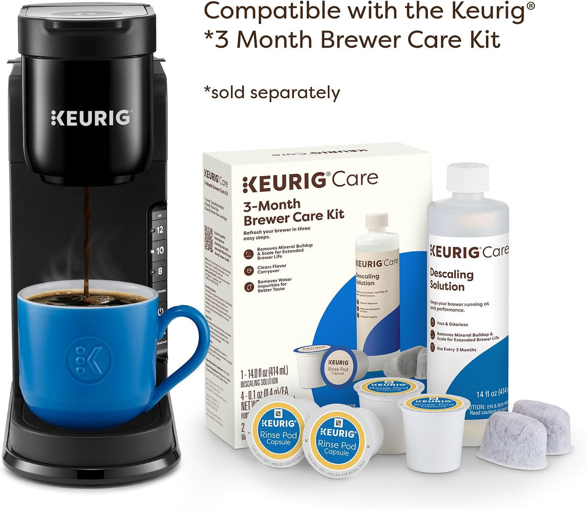 Keurig K-Express Single Serve Coffee Maker for Home Office, Strong Brew Button for Midday Focus