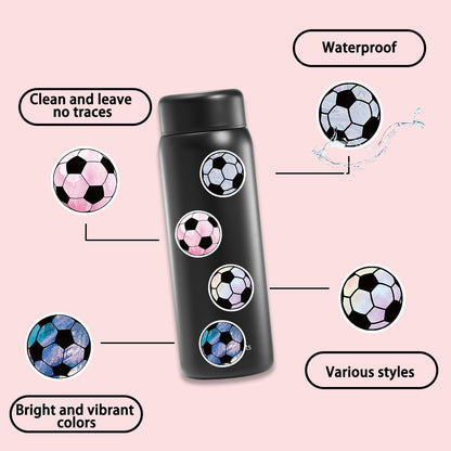KickOff Kings 150-Piece Soccer Sticker Set, Birthday Gift for Boys and Girls, Waterproof Vinyl Decals for Water Bottles and Scrapbooks