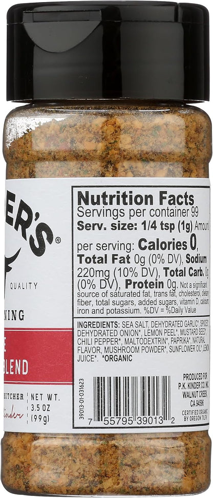 KINDERS Organic The Steak Blend Seasoning, 3.5 OZ – Backyard Grill and Patio Steak Rub for Cookouts