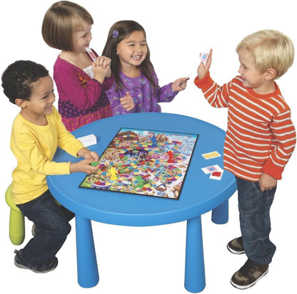 kingdom of sweet adventures themed gameboard with sweet destinations and fun illustrations
