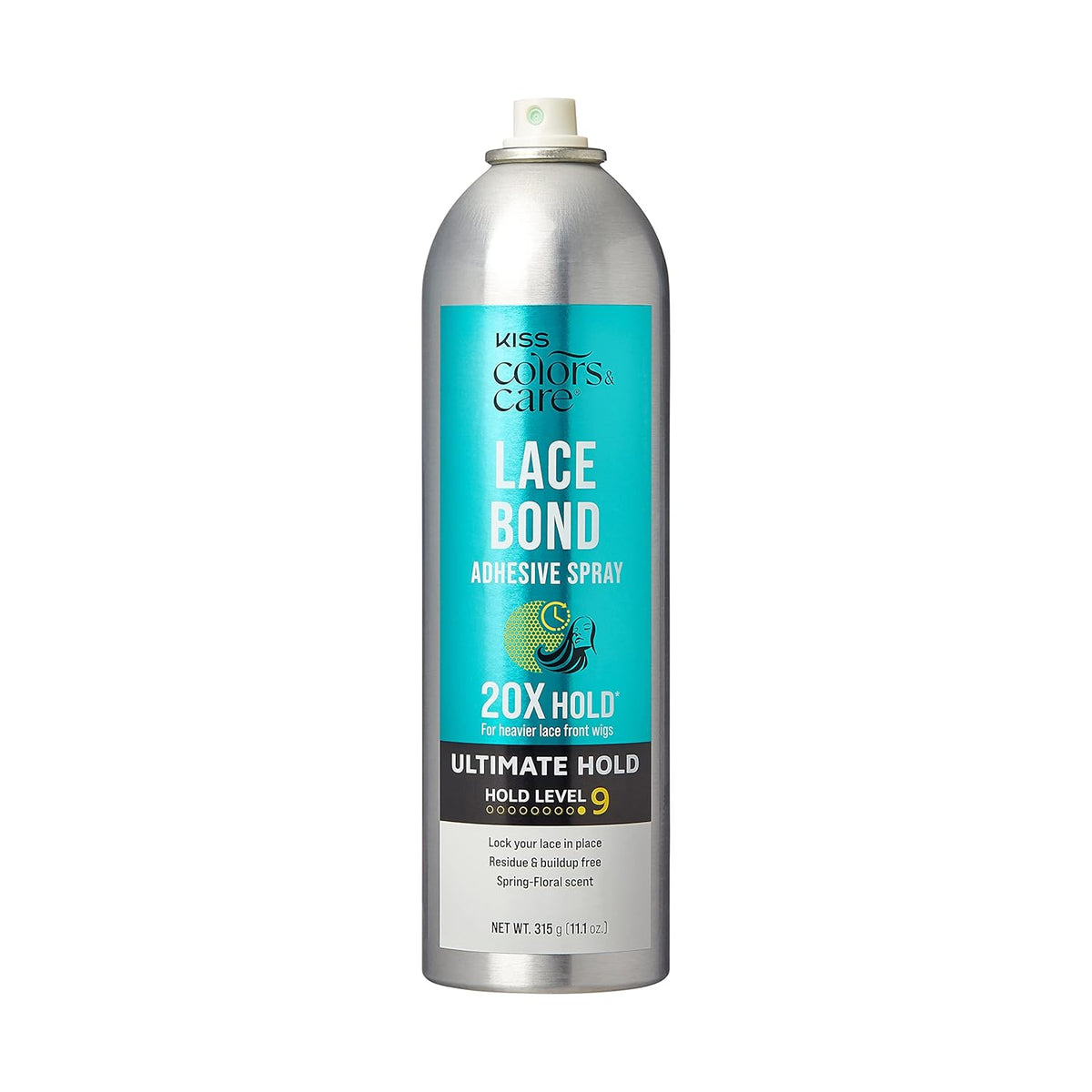 KISS Colors & Care Lace Bond Adhesive Spray – Skin-Safe Wig Bond for Sensitive Scalps and Edges