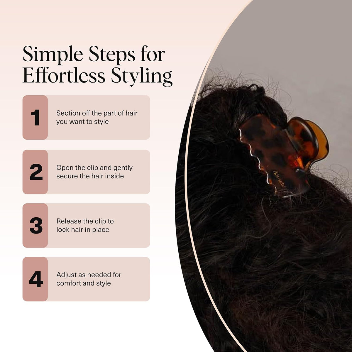 Kitsch Medium Hair Clip – Clean-Lined Styling Tool for the Minimalist Bathroom Counter