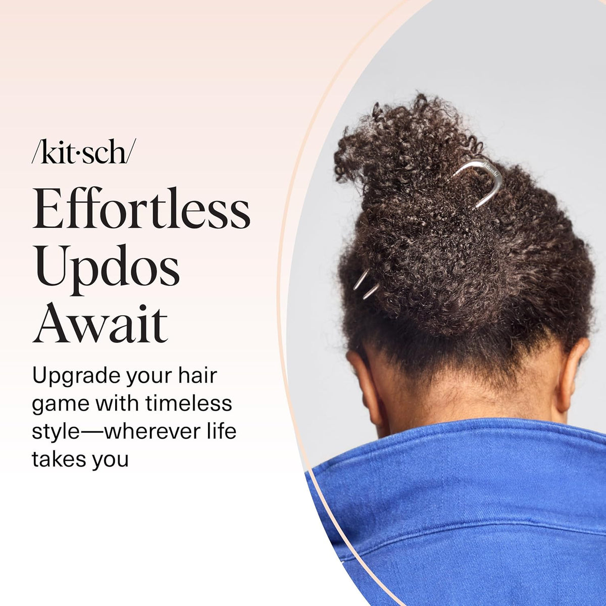 Kitsch Metal French Hair Pin for Women - Premium Hair Accessory for Formal Weddings and Black-Tie Events