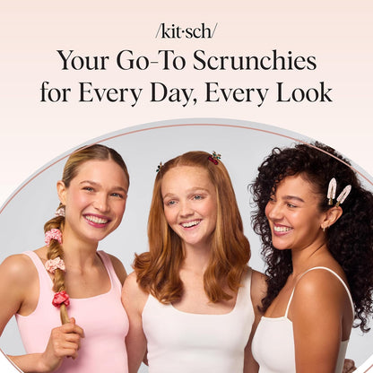 Kitsch Premium Satin Scrunchie Collection – Elegant Hand-Finished Hair Ties for the Refined Woman