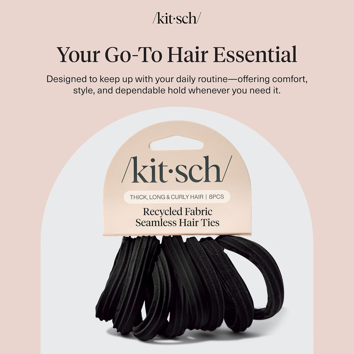 Kitsch Seamless Hair Ties - Affordable Stocking Stuffer Hair Accessories for Girls and Women