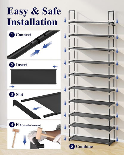 Kitsure Tall Shoe Organizer – Valentine's Day Gift for Her, Stylish Entryway Upgrade
