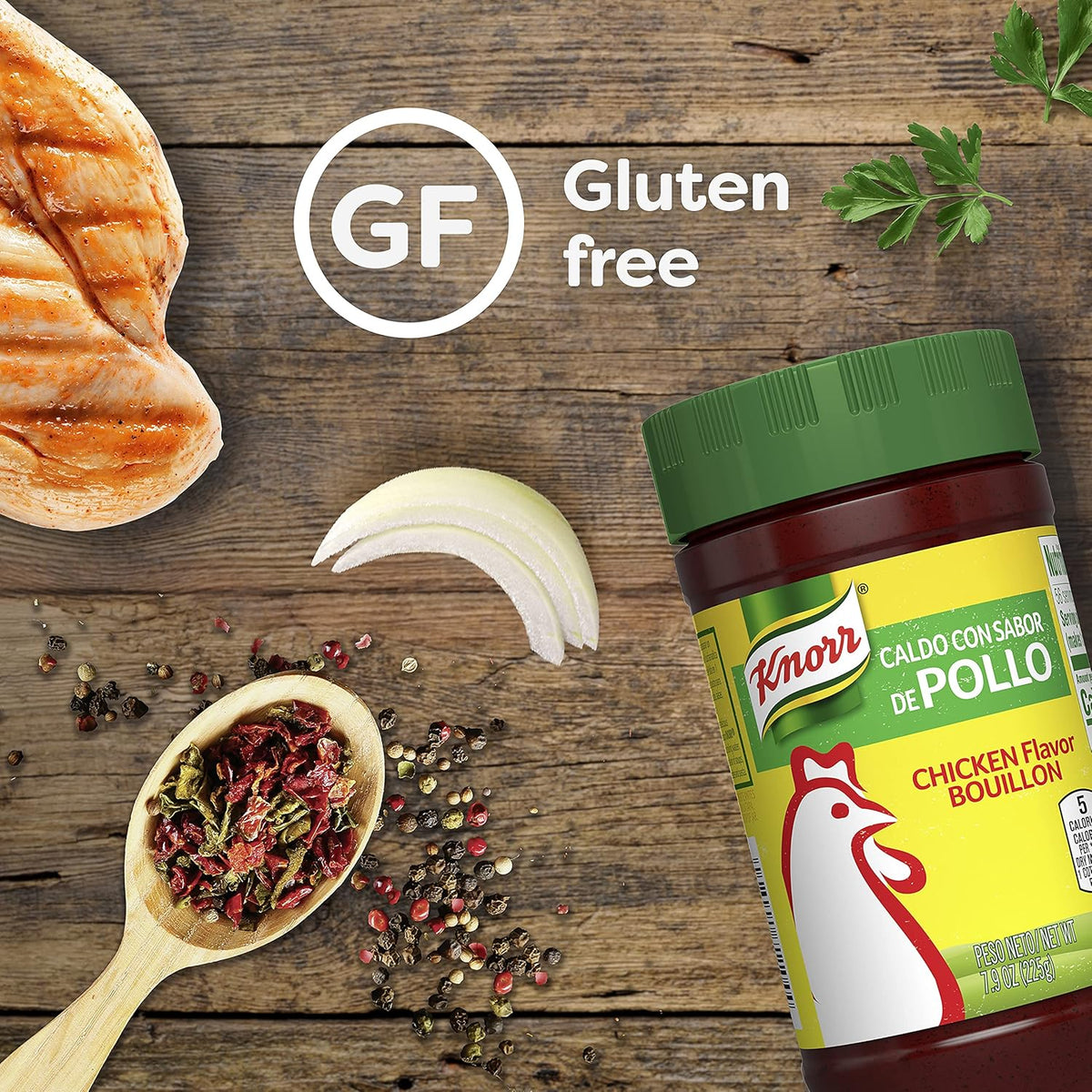 Knorr Chicken Flavor Bouillon Granulated – One-Jar Replacement for Salt, Broth and Herbs
