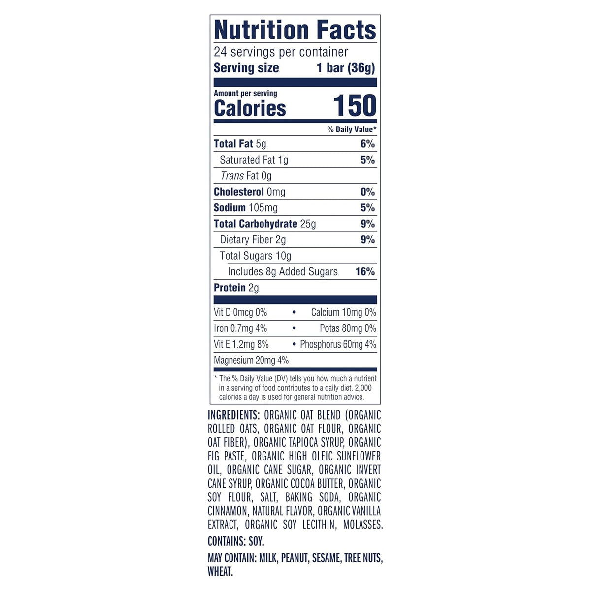 kosher certified and made with energizing organic rolled oats