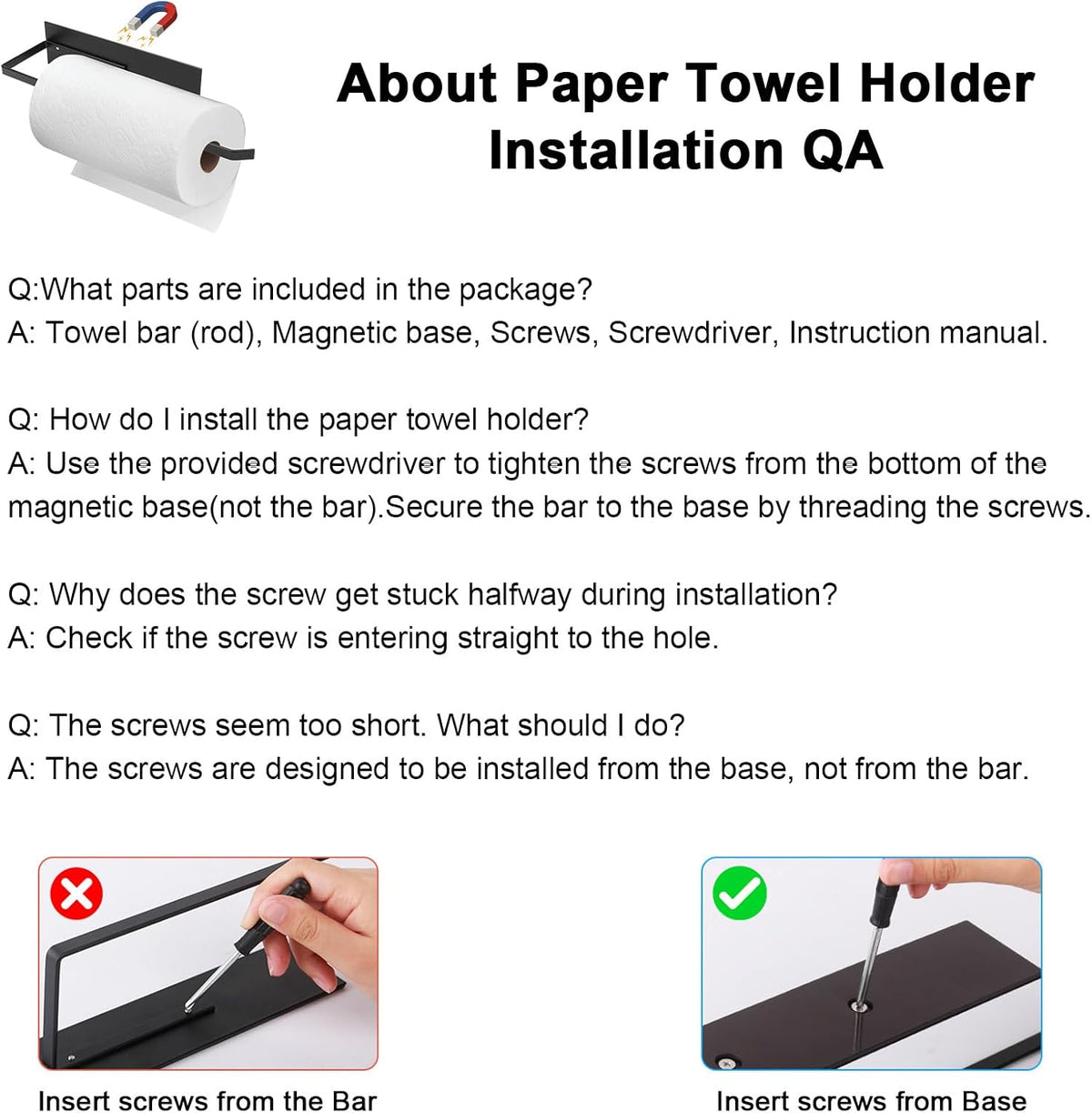 Kovessly Magnetic Paper Towel Holder – Thoughtful Housewarming Gift for New Homeowners and First Apartments