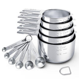 TILUCK Stainless Steel Measuring Cups & Spoons Set – Thoughtful Housewarming Gift for Newlywed Couples