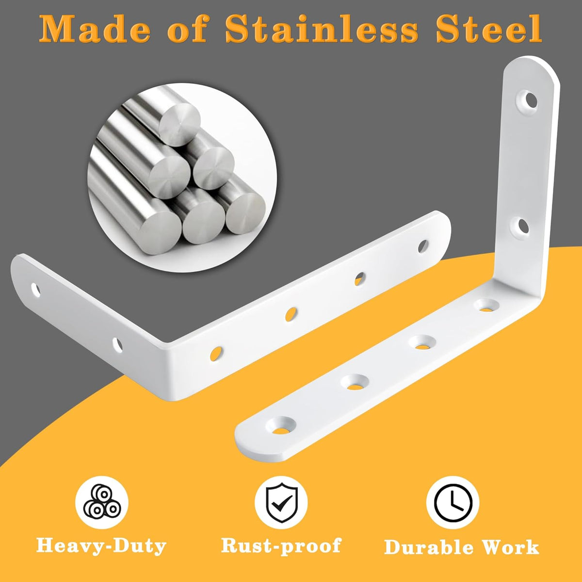 l-shape angle brace design available in 5x3, 6x4, 8x5-3/5, 10x6, and 12x6.3 inch sizes