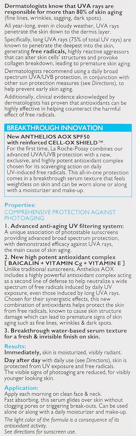La Roche-Posay Anthelios AOX Premium Antioxidant Serum SPF 50 – Elevated Daily Skincare