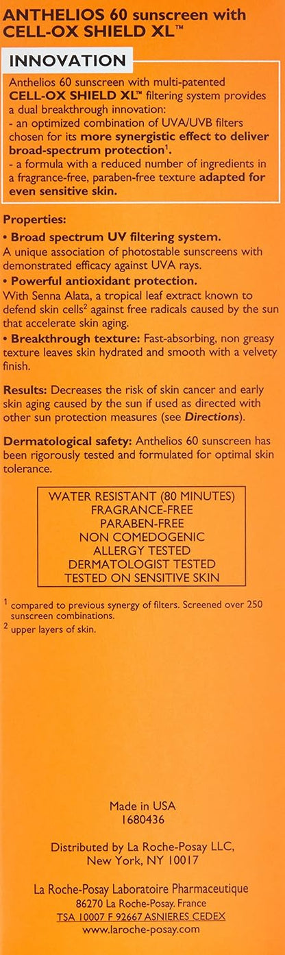 La Roche-Posay Anthelios SPF 60 Sunscreen – Oxybenzone-Free Formula for Family-Safe Sun Care