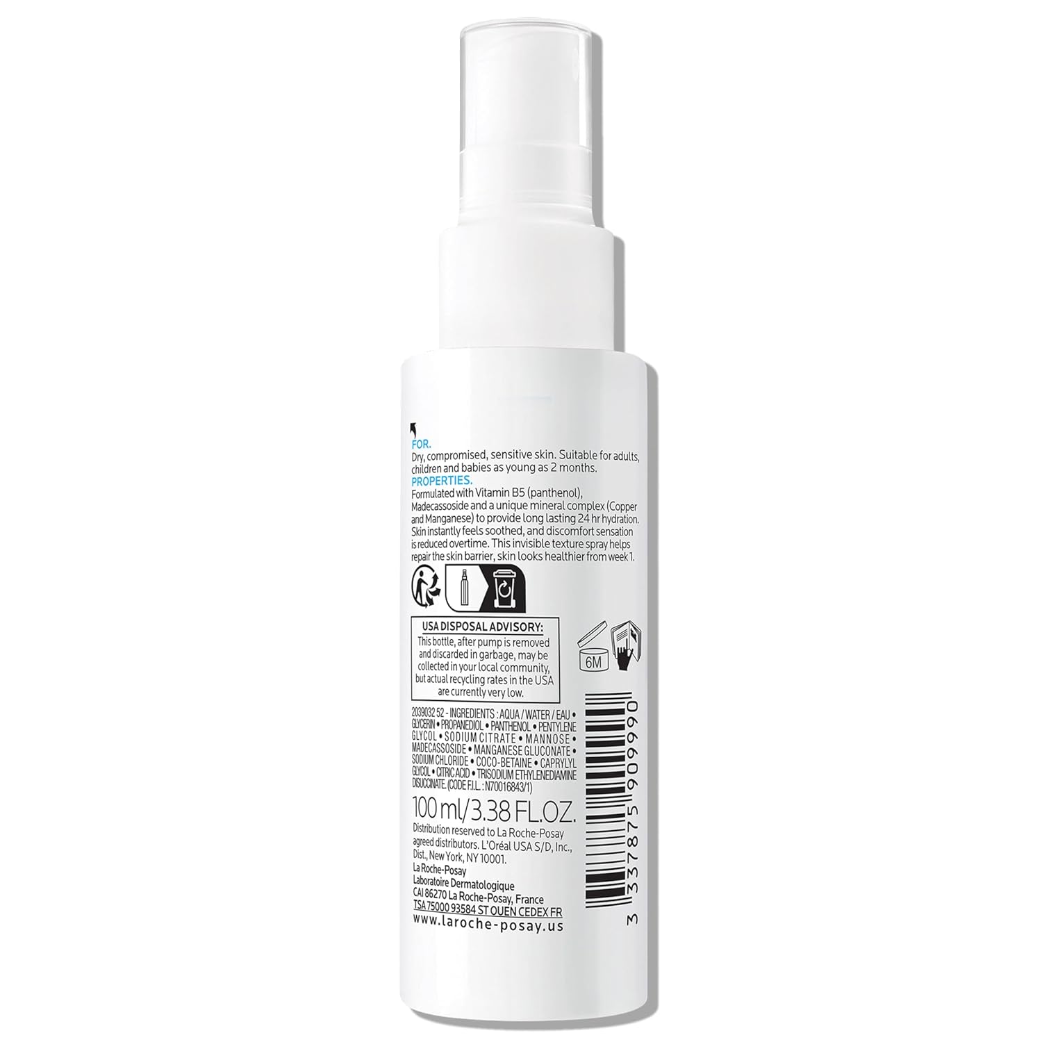 La Roche-Posay Cicaplast B5 Premium Thermal Spring Water Mist – Dermatologist-Crafted Luxury Hydration Spray