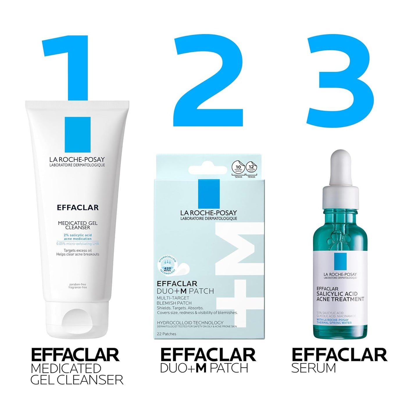 La Roche-Posay Effaclar Blemish Patches – Overnight Spa Ritual for Acne-Prone Skin, Hydrocolloid Spot Treatment
