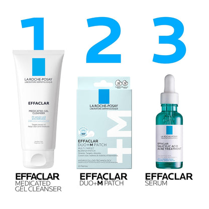 La Roche-Posay Effaclar Blemish Patches – Overnight Spa Ritual for Acne-Prone Skin, Hydrocolloid Spot Treatment