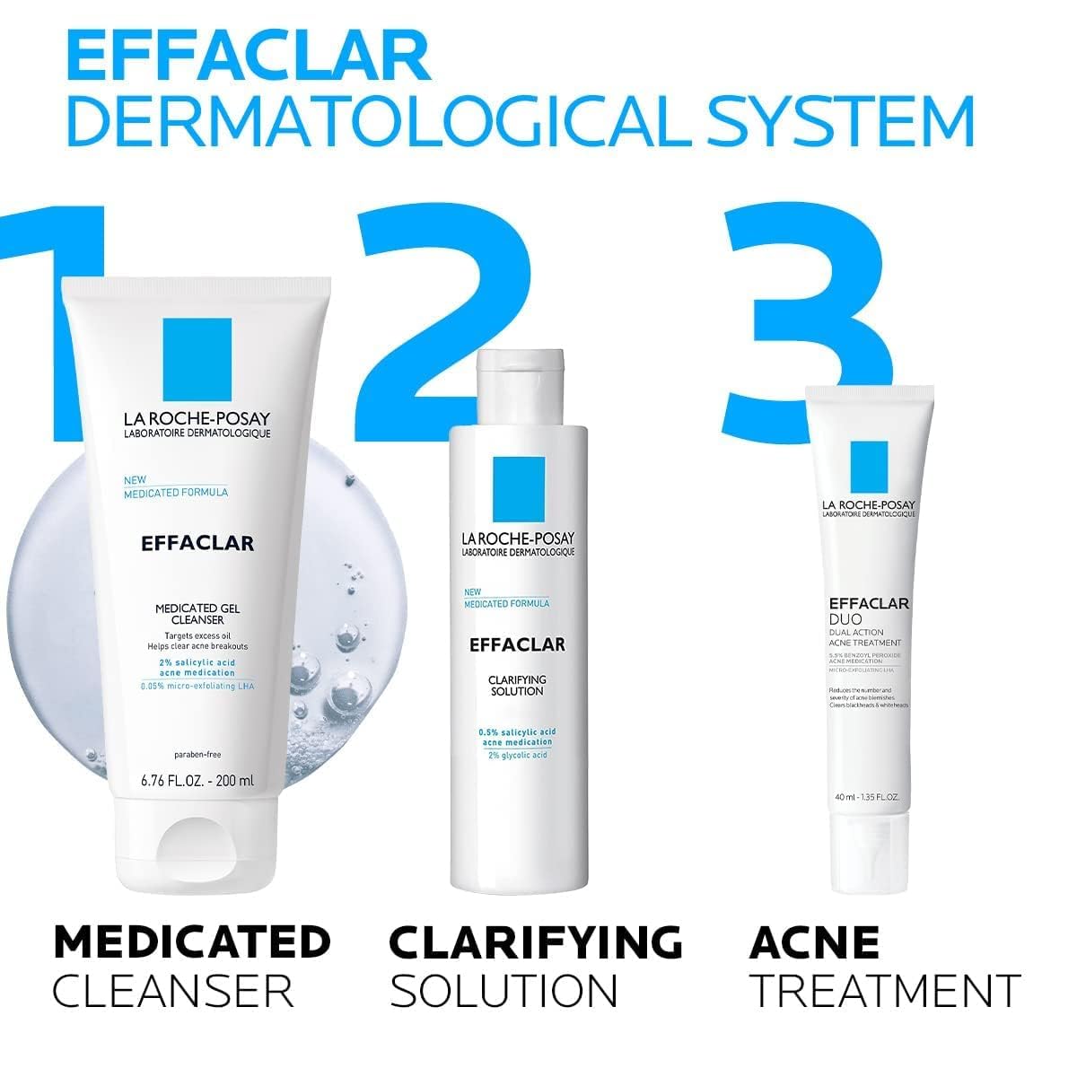 La Roche-Posay Effaclar Teen Acne Cleanser – Gentle 2% Salicylic Acid for Young Skin