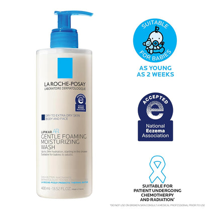 La Roche-Posay Lipikar AP+ Hypoallergenic Body Wash – Soap-Free & Clinically Safe for Reactive Skin