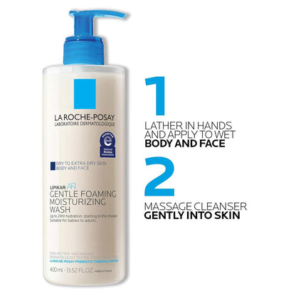 La Roche-Posay Lipikar AP+ Hypoallergenic Body Wash – Soap-Free & Clinically Safe for Reactive Skin