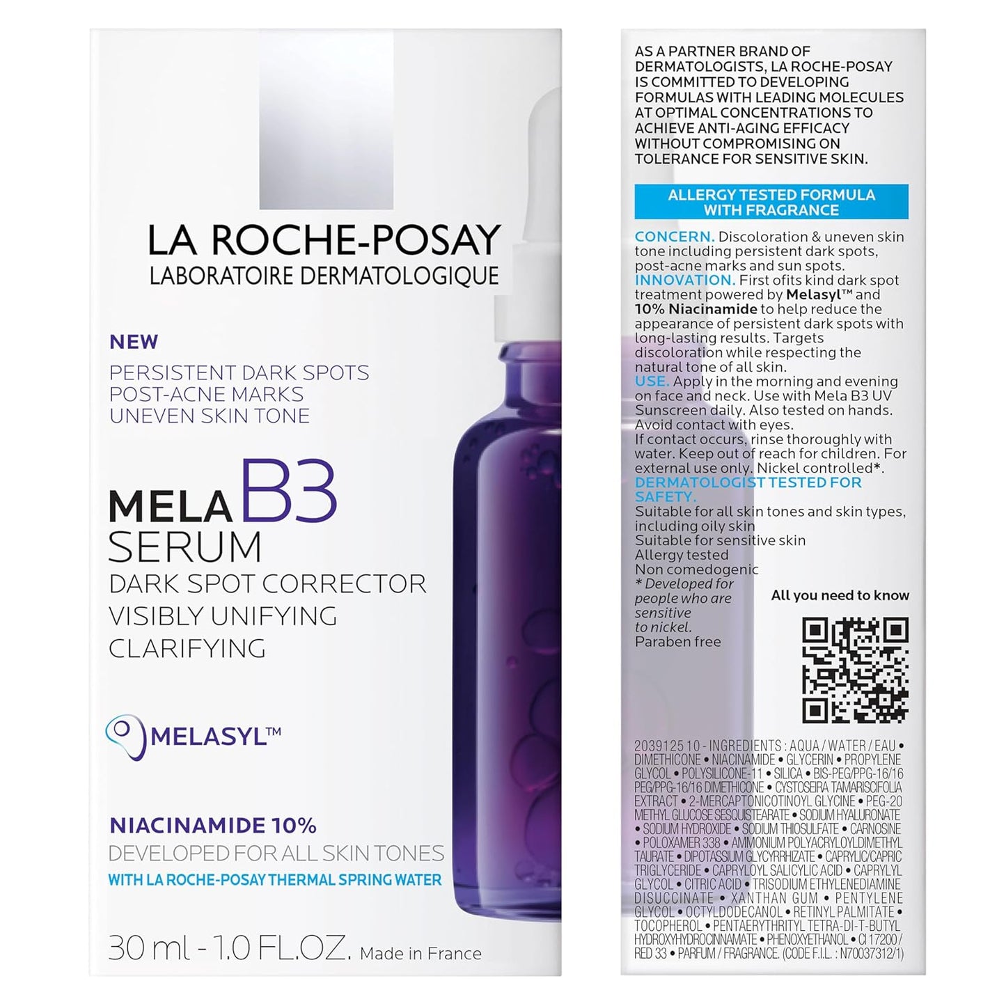 La Roche-Posay Mela B3 Serum – Clean Dark Spot Corrector, Drops for Effortless Daily Use