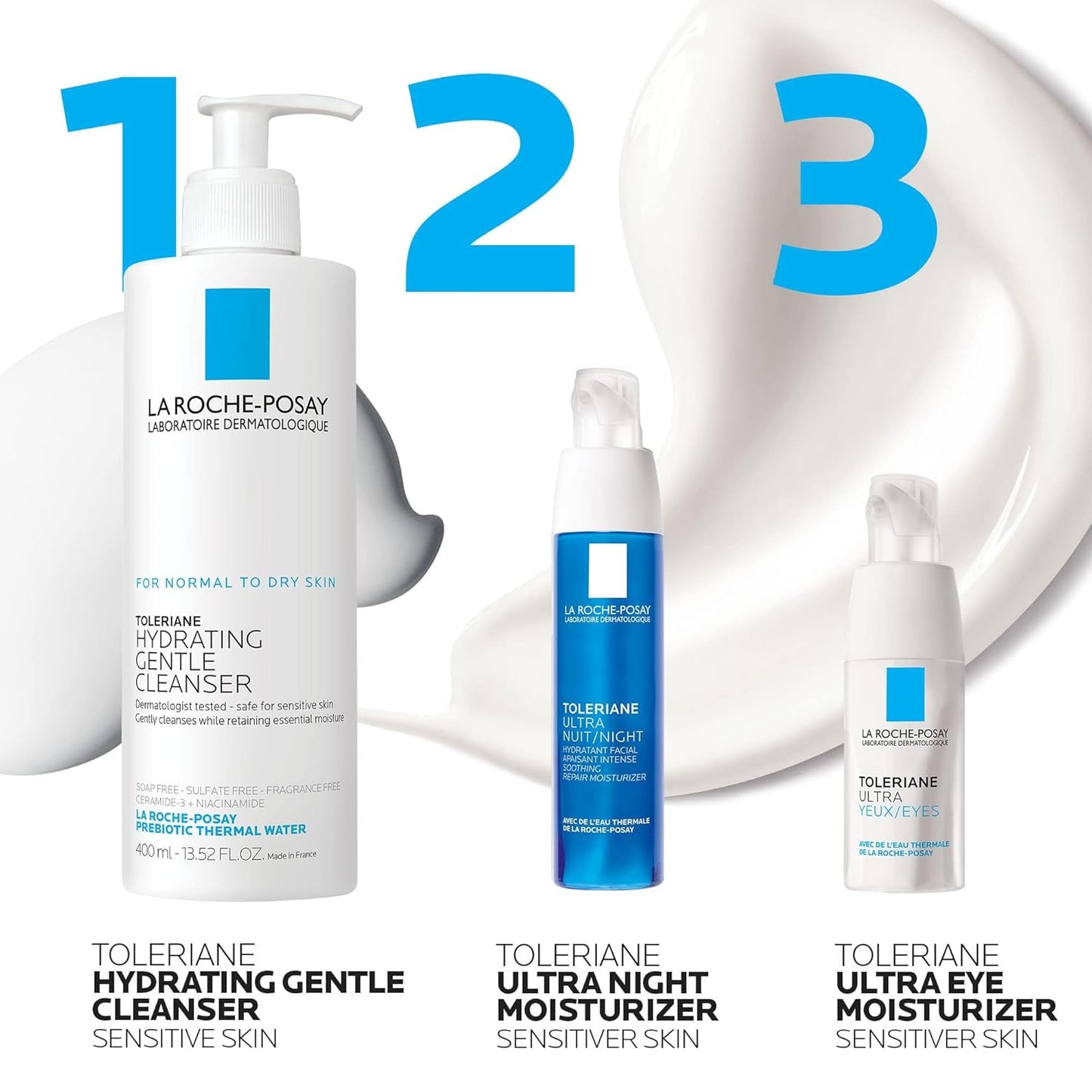 La Roche-Posay Toleriane Dermallergo Overnight Moisturizer – Calming Wind-Down Skincare for Reactive Skin