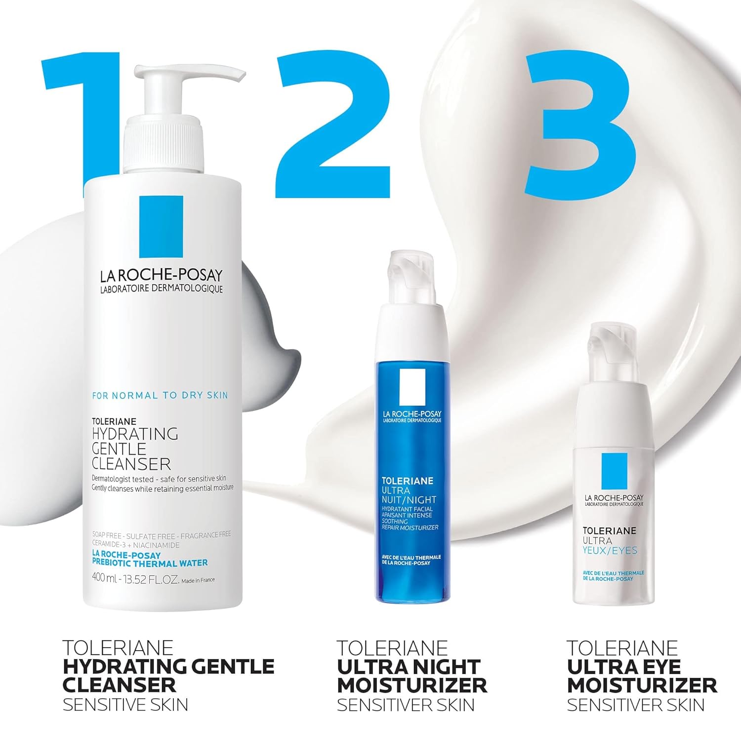 La Roche-Posay Toleriane Dermallergo Overnight Moisturizer – Calming Wind-Down Skincare for Reactive Skin