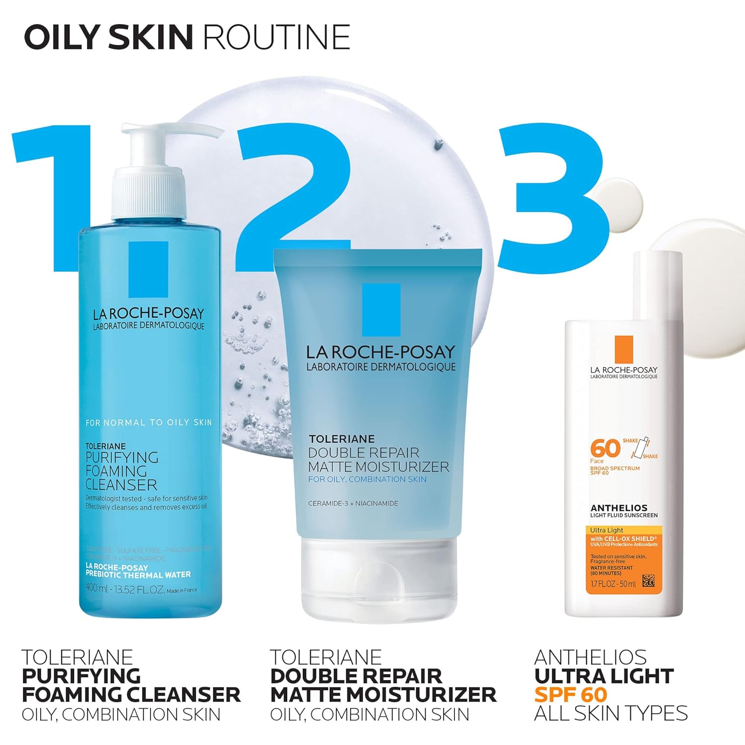 La Roche-Posay Toleriane Double Repair Matte Moisturizer – Quick-Absorb AM Skincare to Prep Your Day