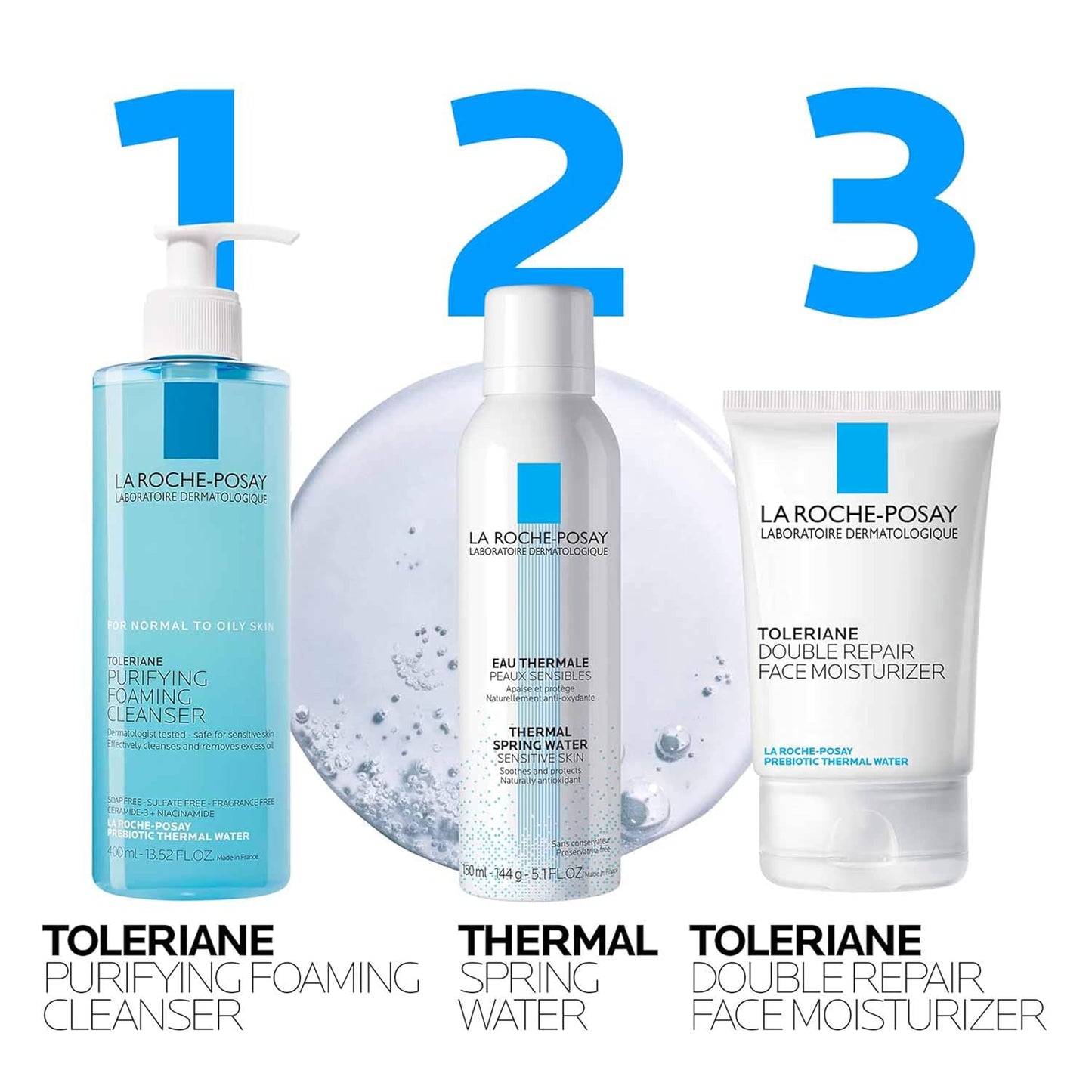 La Roche-Posay Toleriane Purifying Cleanser – Dermatologist-Tested, Hypoallergenic Face Wash for Sensitive Skin