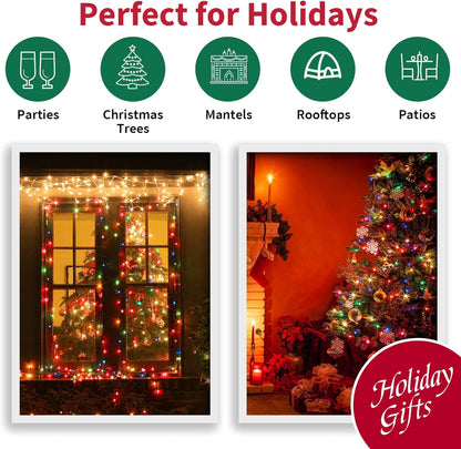 LAMPHOME Multi-Color LED String Lights Birthday Gift for Mom Wife and Friends 21.6FT Indoor Outdoor
