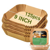 Aobnum Air Fryer Paper Liners Bulk – Chemical-Free Disposable Parchment Squares for Nutritious Family Meal Prep