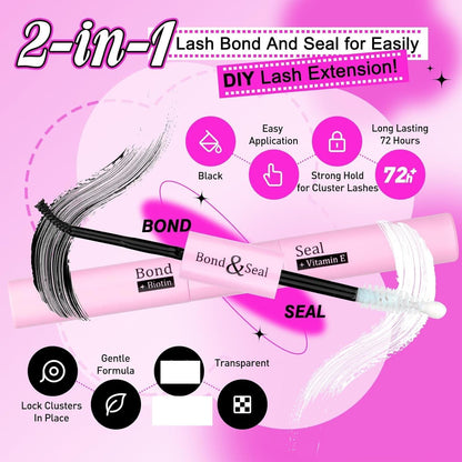 lash applicator tweezers and application brush included for precise placement