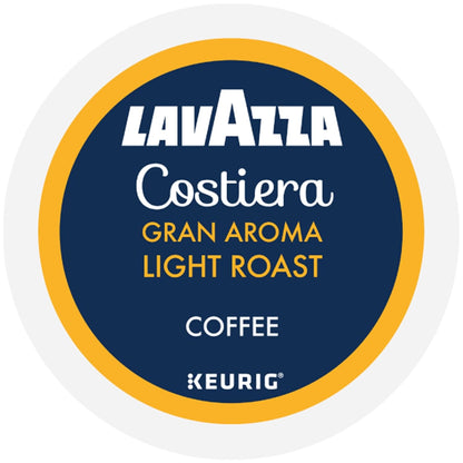 Lavazza Costiera Gran Aroma Single-Serve Pods for Study Desk Rituals, Floral Citrus Light Roast Keurig Coffee