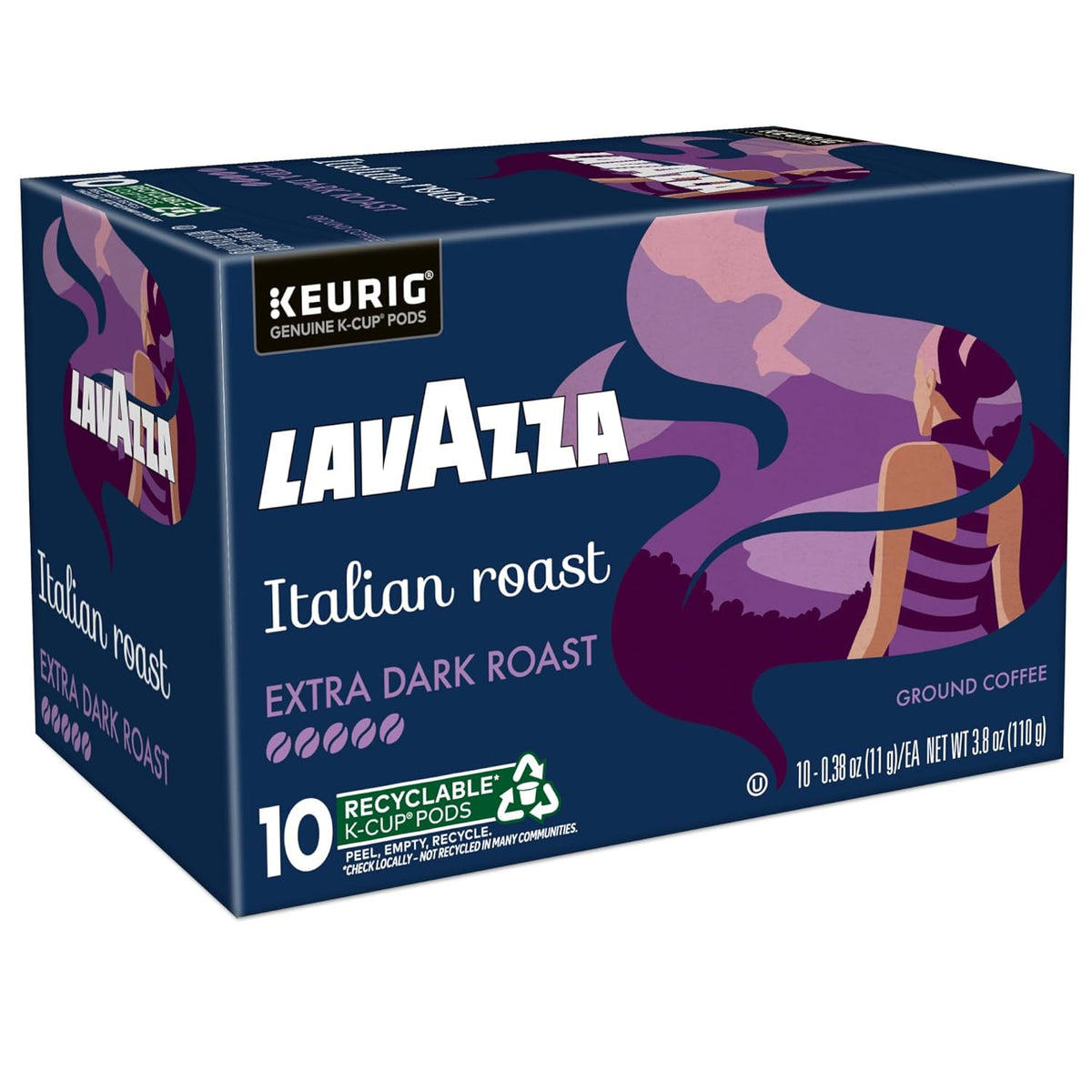 Lavazza Dark Roast Single Serve Coffee Pods – Intense Afternoon Pick-Me-Up for Office Break Room, 60ct