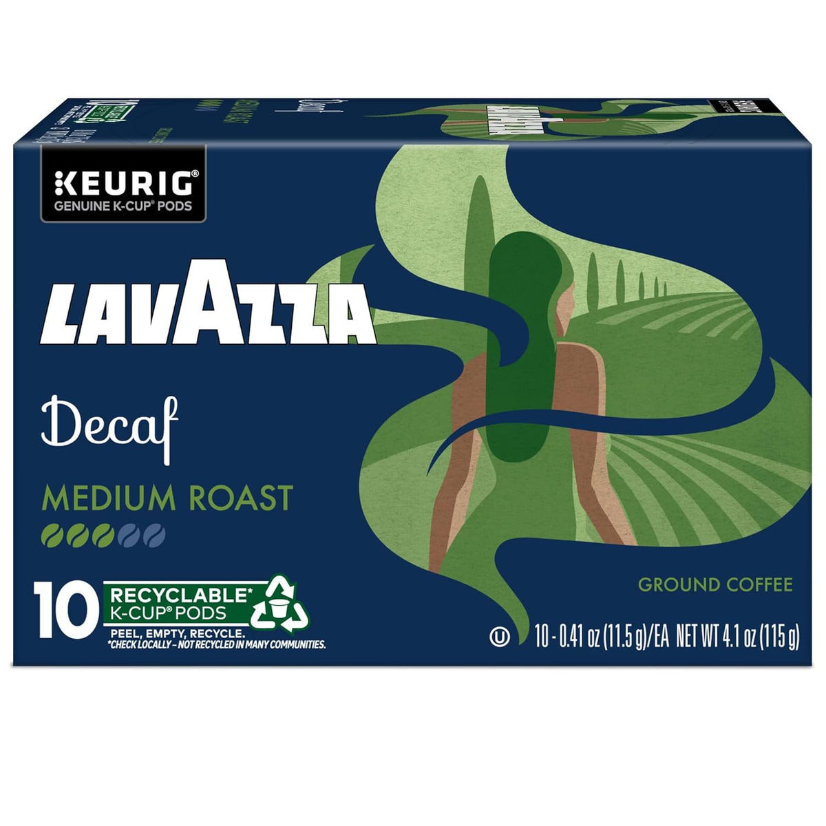 Lavazza Decaf Keurig Pods – Nightly Mindfulness Brew for Health-Conscious Adults, Kosher Medium Roast 60-Count