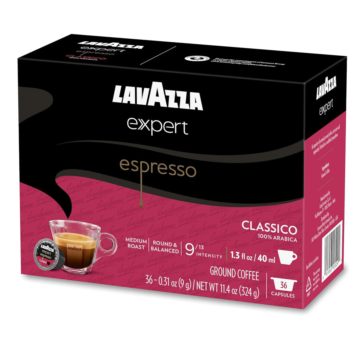 Lavazza Expert Classico Capsules – Break Room Coffee Solution for Small Office Teams, 36 Single-Serve Pods