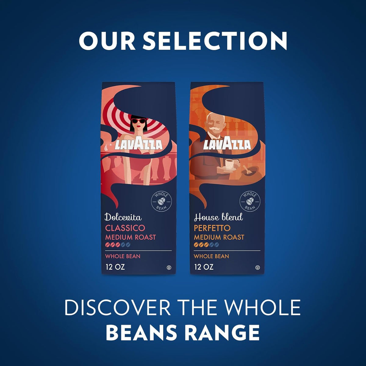 Lavazza House Blend Perfetto Whole Bean Coffee 12oz – Small Office Breakroom Coffee for Teams, Italian Medium Roast Whole Bean for Daily Brewing