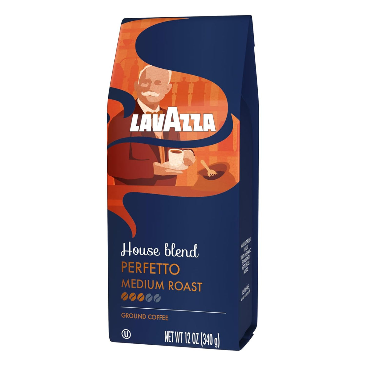 Lavazza Perfetto Ground Coffee Bag 12oz – Coworking Space Coffee Supply for Daily Focus, Italian Medium Roast for Shared Kitchens